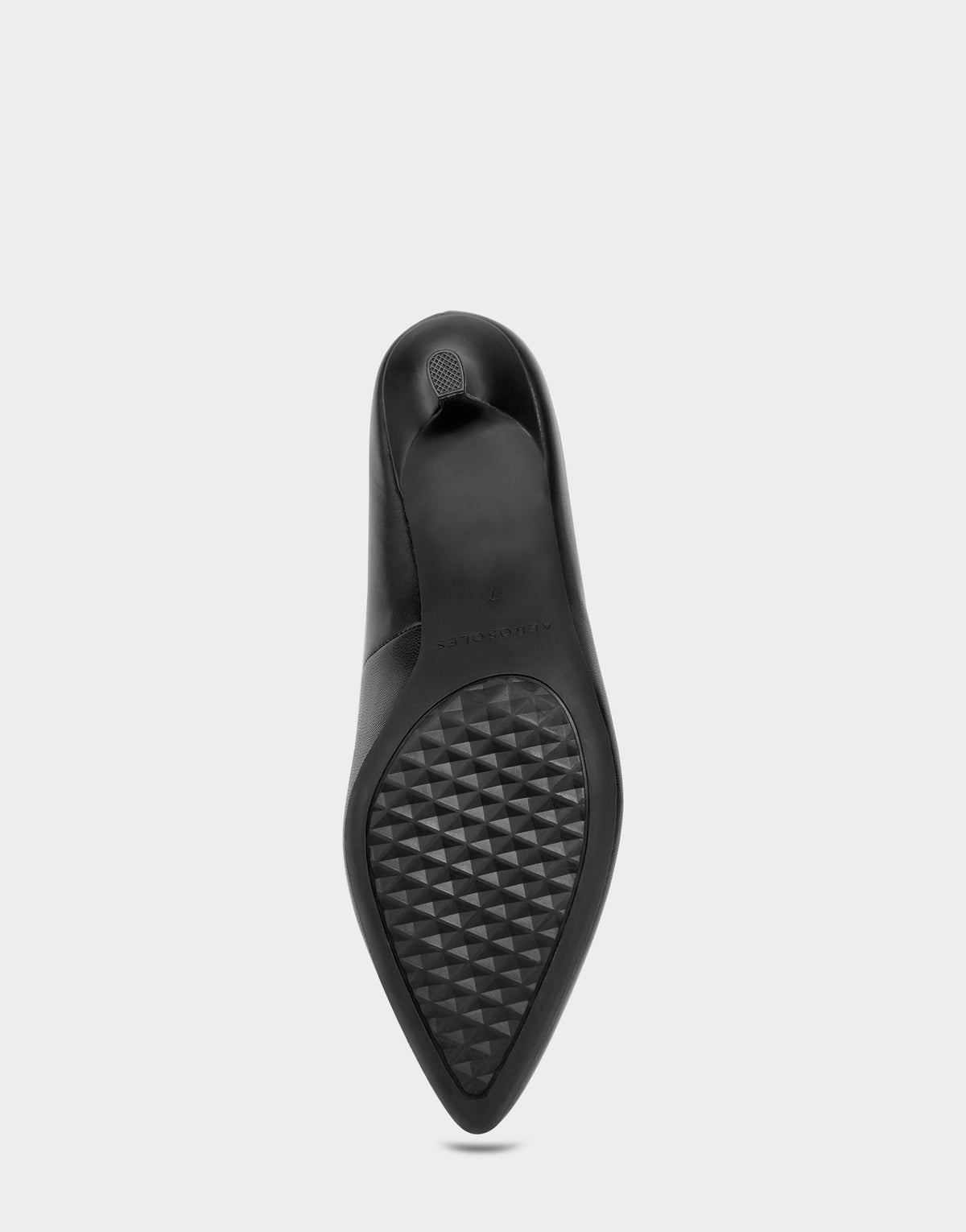 Aerosoles Women's Kitten Heel Pump in Black Leather