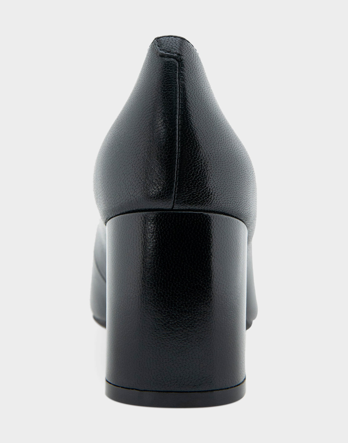 Aerosoles Minetta Black Leather Mid-Heel Pump