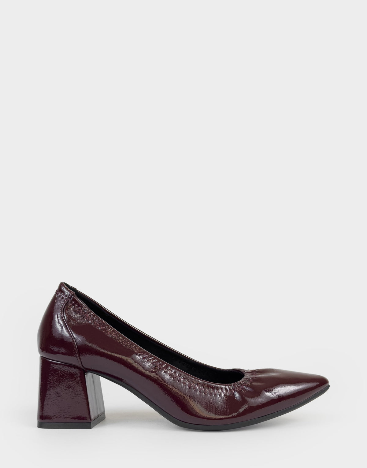 Aerosoles Women's Pump in Merlot Stretch Crinkle Patent