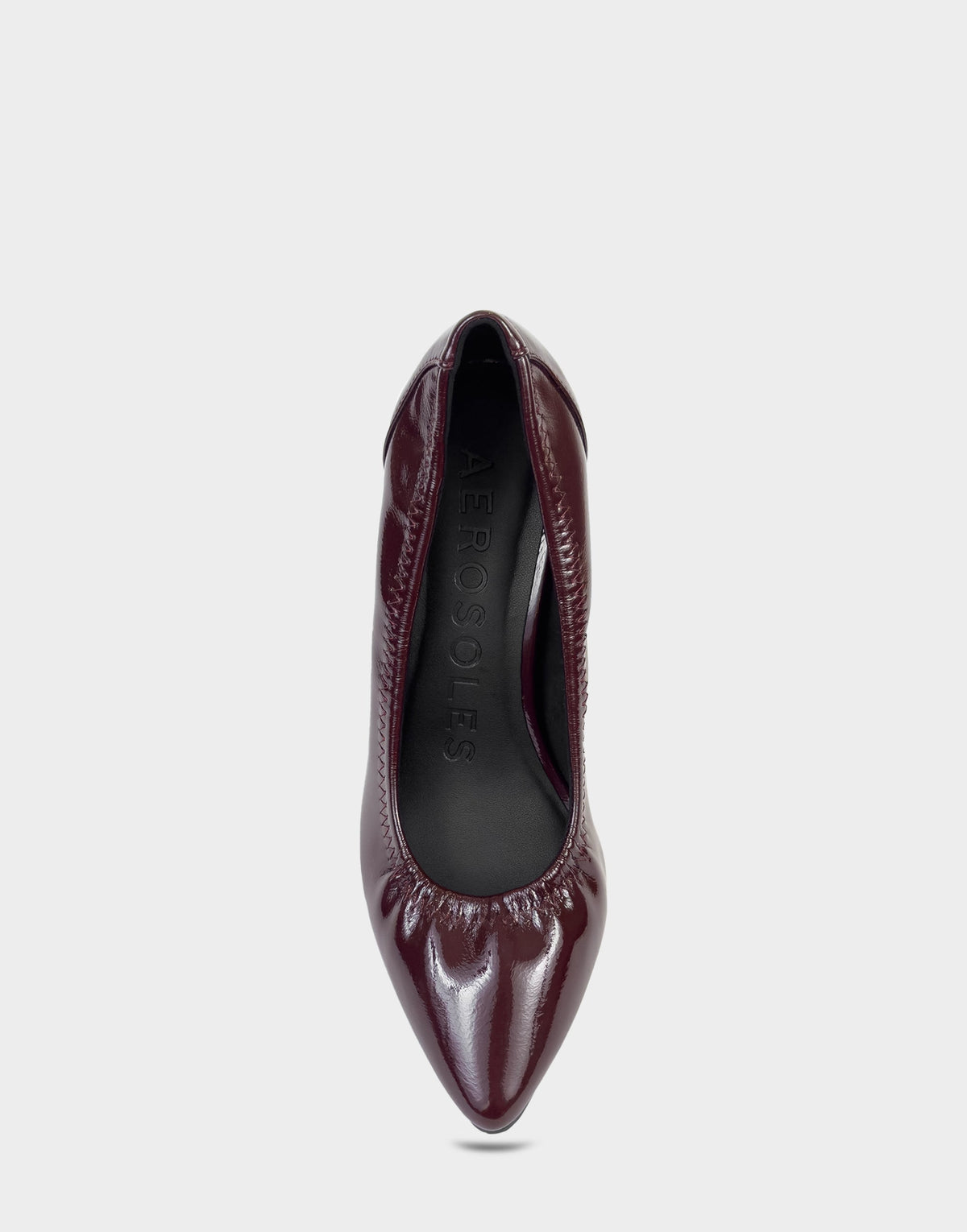 Aerosoles Women's Pump in Merlot Stretch Crinkle Patent