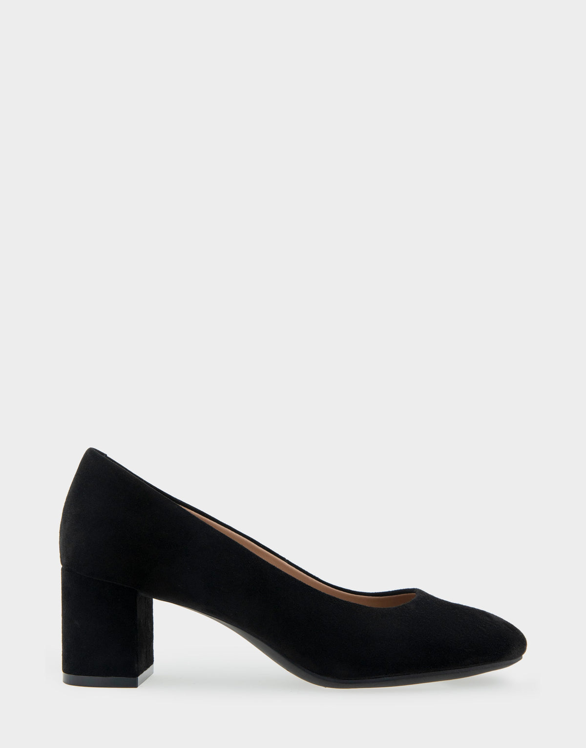 Aerosoles Ebel Black Genuine Suede Mid Heel Pump