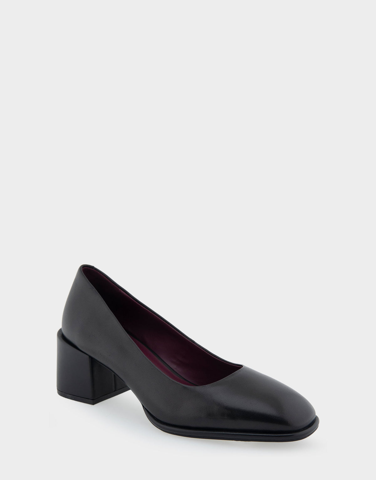Aerosoles Alae Black Genuine Leather Mid Heel Pump