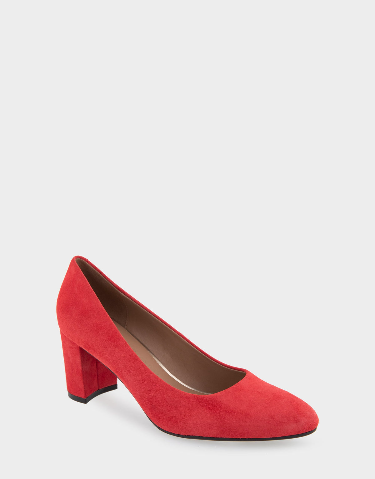 Aerosoles Betsy Red Genuine Suede Mid Heel Pump