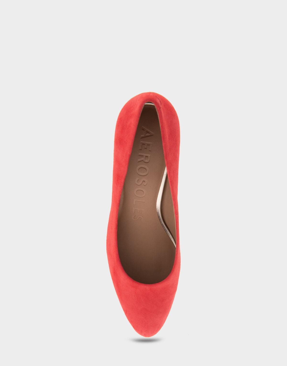 Aerosoles Betsy Red Genuine Suede Mid Heel Pump