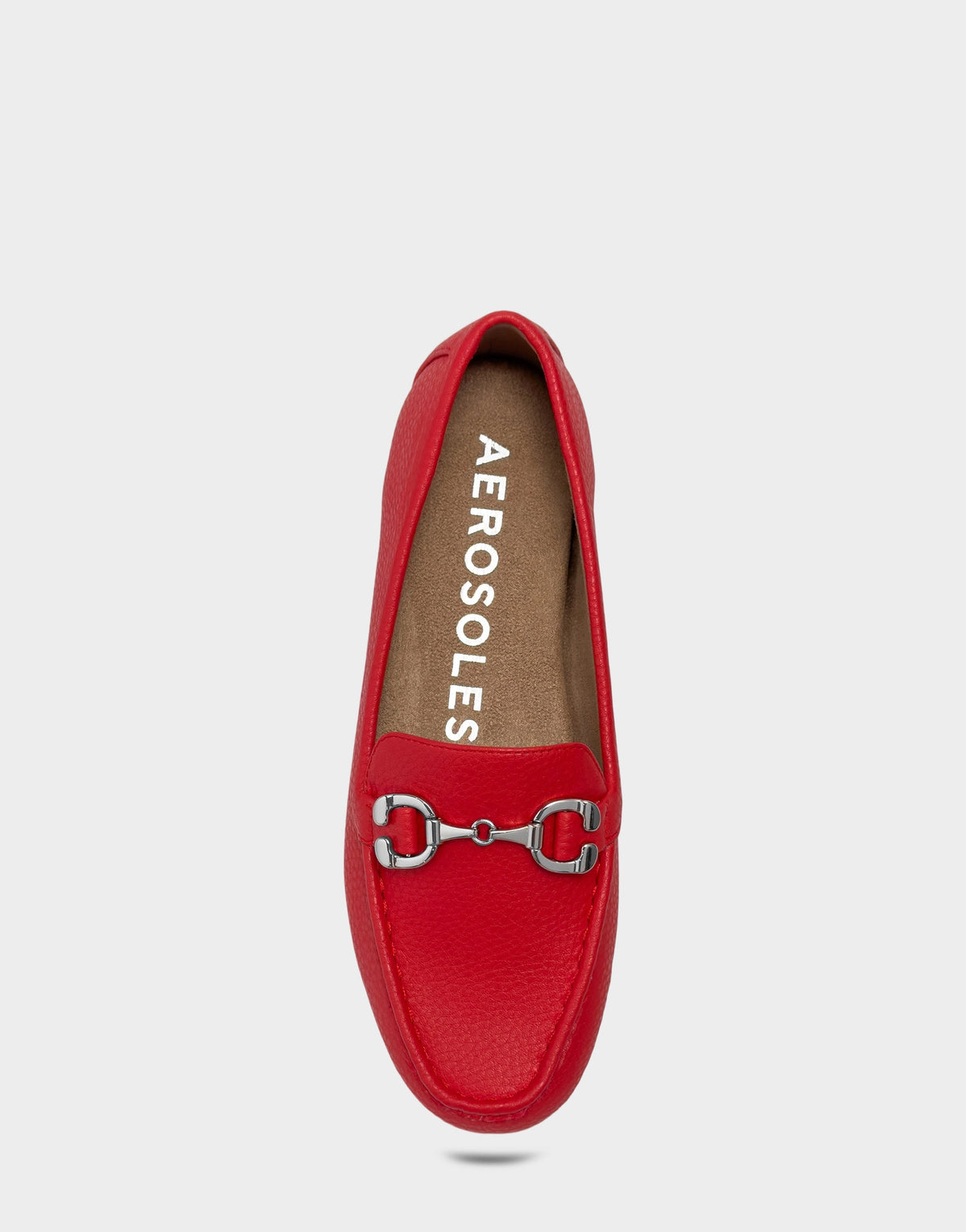 Aerosoles Women's Casual Loafer in Rich Red Faux Pebbled