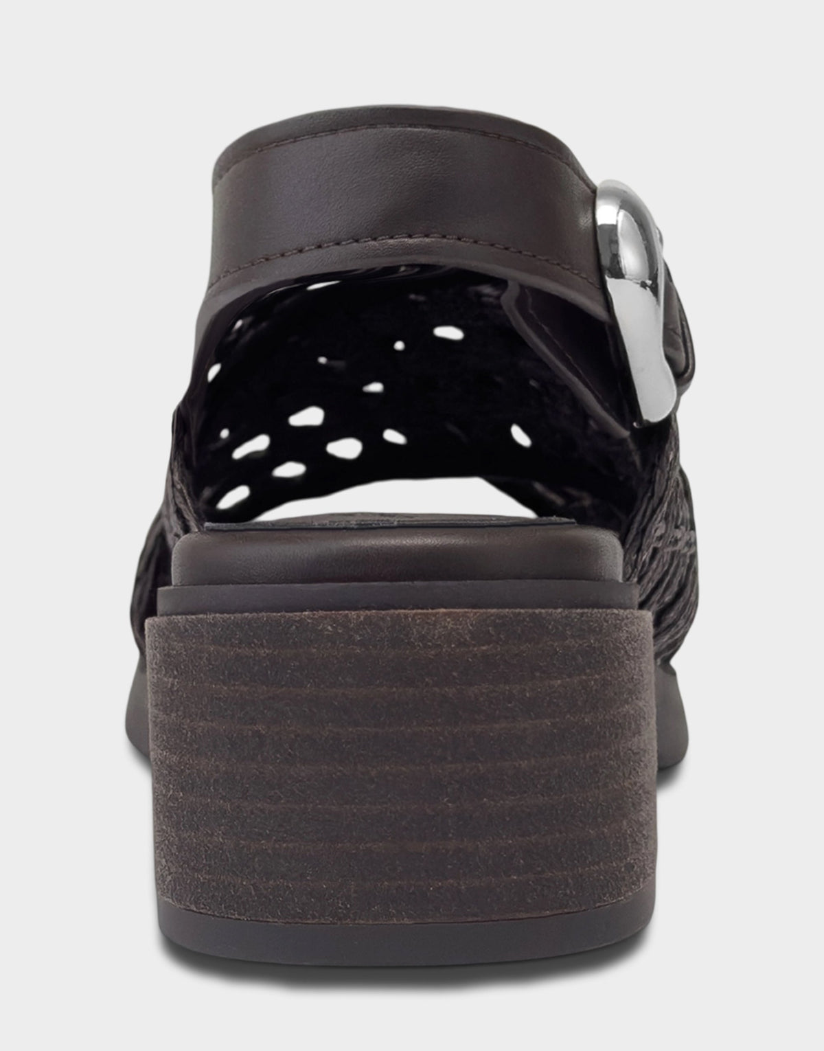 Aerosoles Demi Sandal In Dark Brown Crochet Raffia