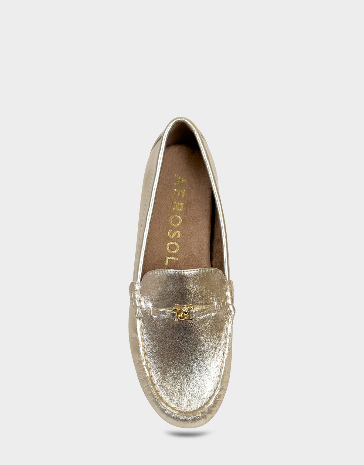 Aerosoles Women's Driver in Soft Gold Faux Leather