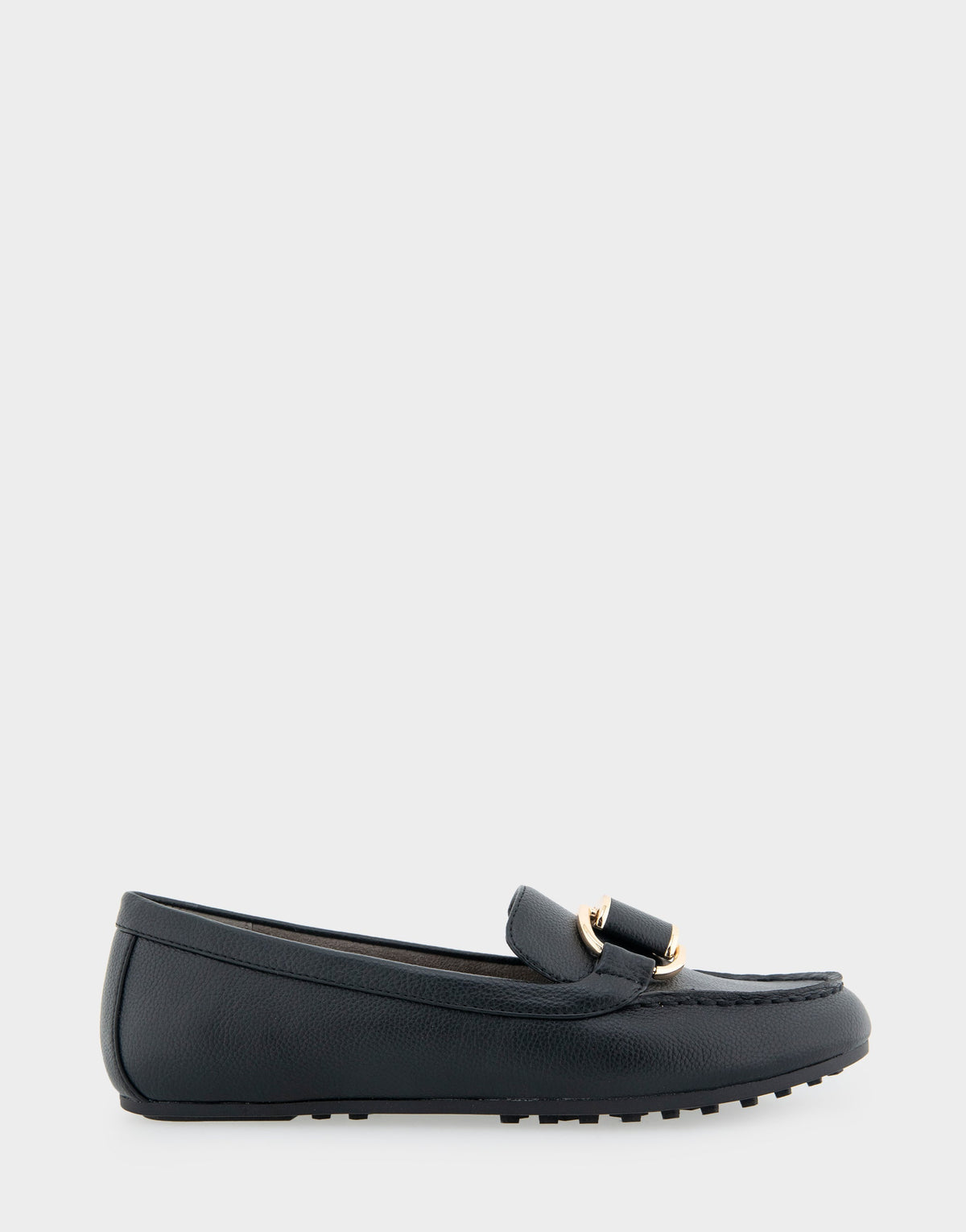 Aerosoles Denver Black Faux Leather Ornamented Loafer