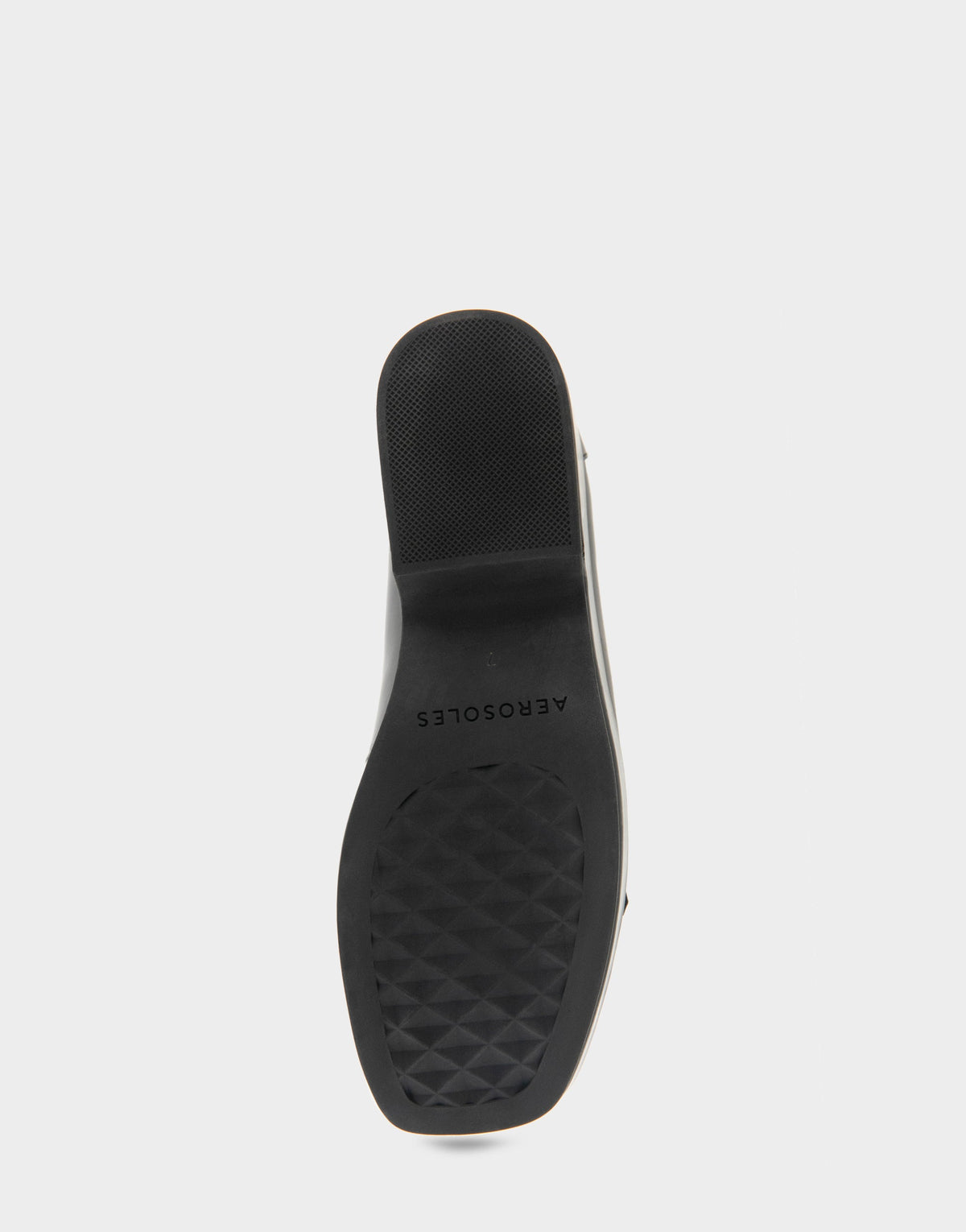 Aerosoles Women's Flatform Loafer in Black Faux Leather