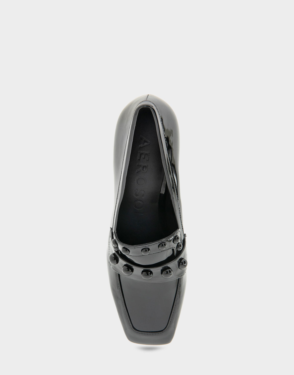 Aerosoles Women's Heeled Loafer in Black Patent