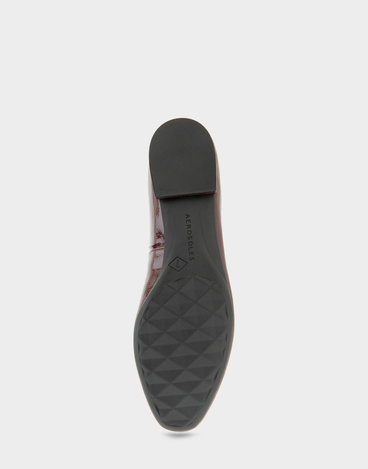 Aerosoles Women's Ballet Flat in Merlot Crinkle Patent