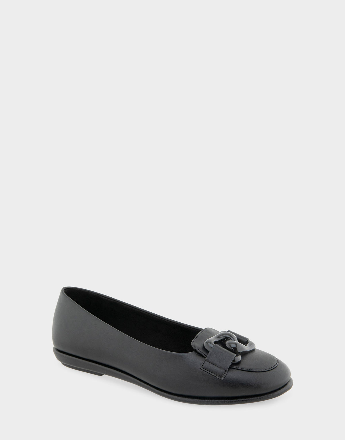 Aerosoles Women's Ballet Flat in Black Faux Leather