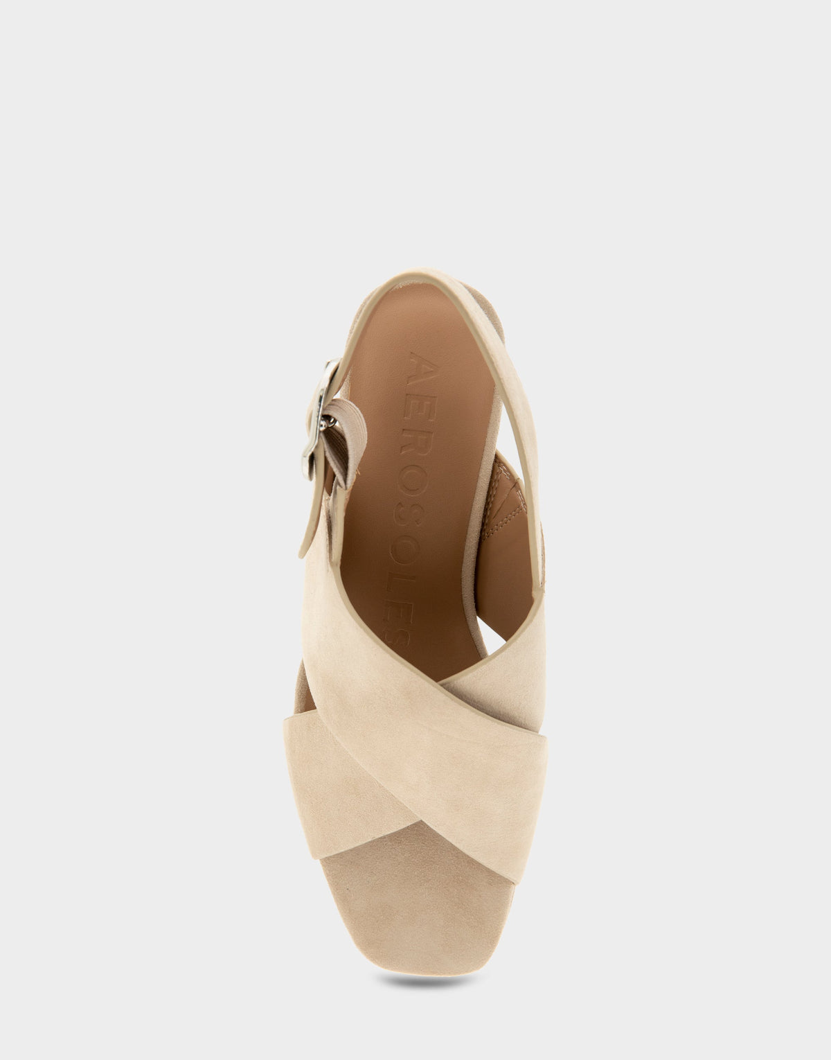 Aerosoles Women's Platform Sandal in Stone Suede