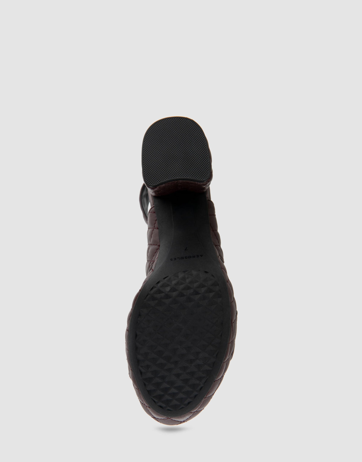 Aerosoles Comfortable Women's Platform Sandal in Deep Aubergine Quilted Leather Leather