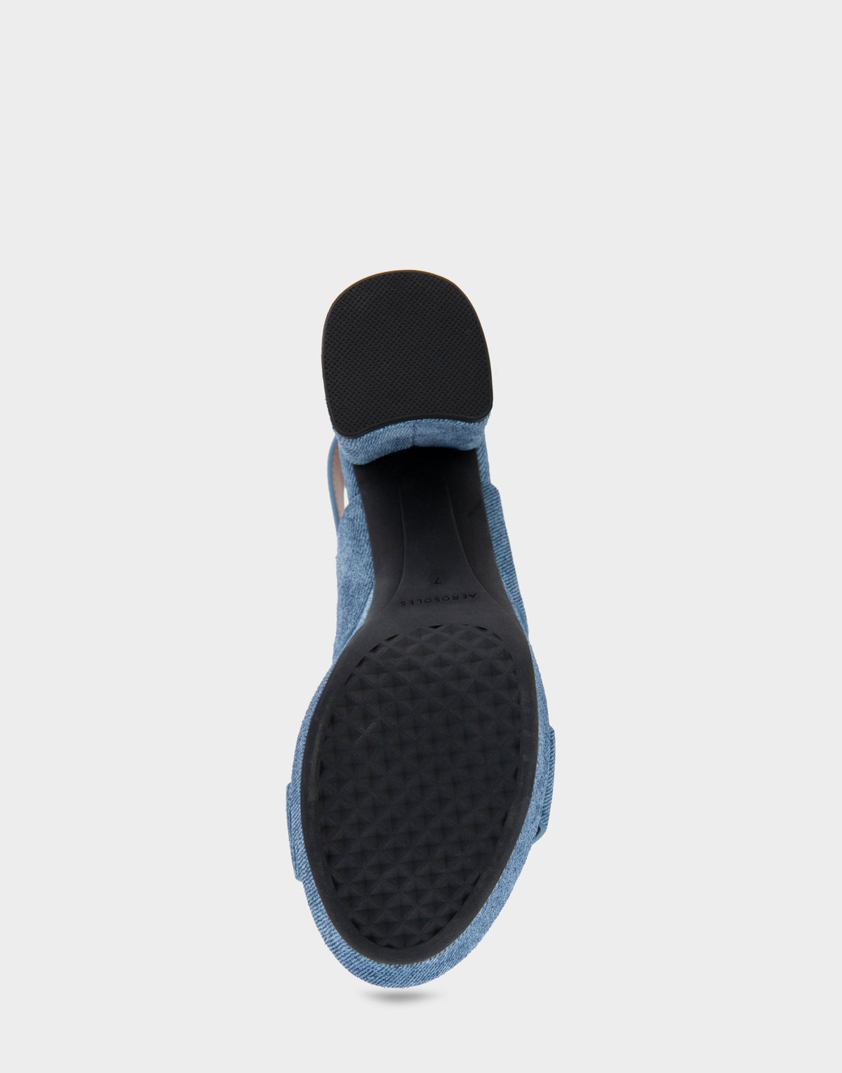 Aerosoles Comfortable Women's Platform Sandals in Blue Denim Suede