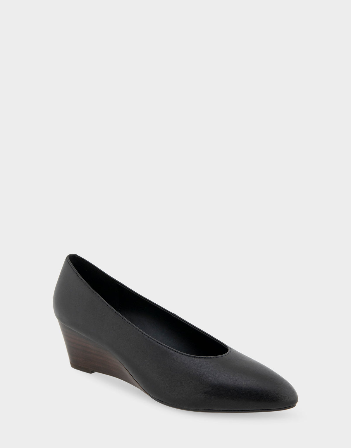Aerosoles Comfortable Women's Wedge Heels in Black Leather