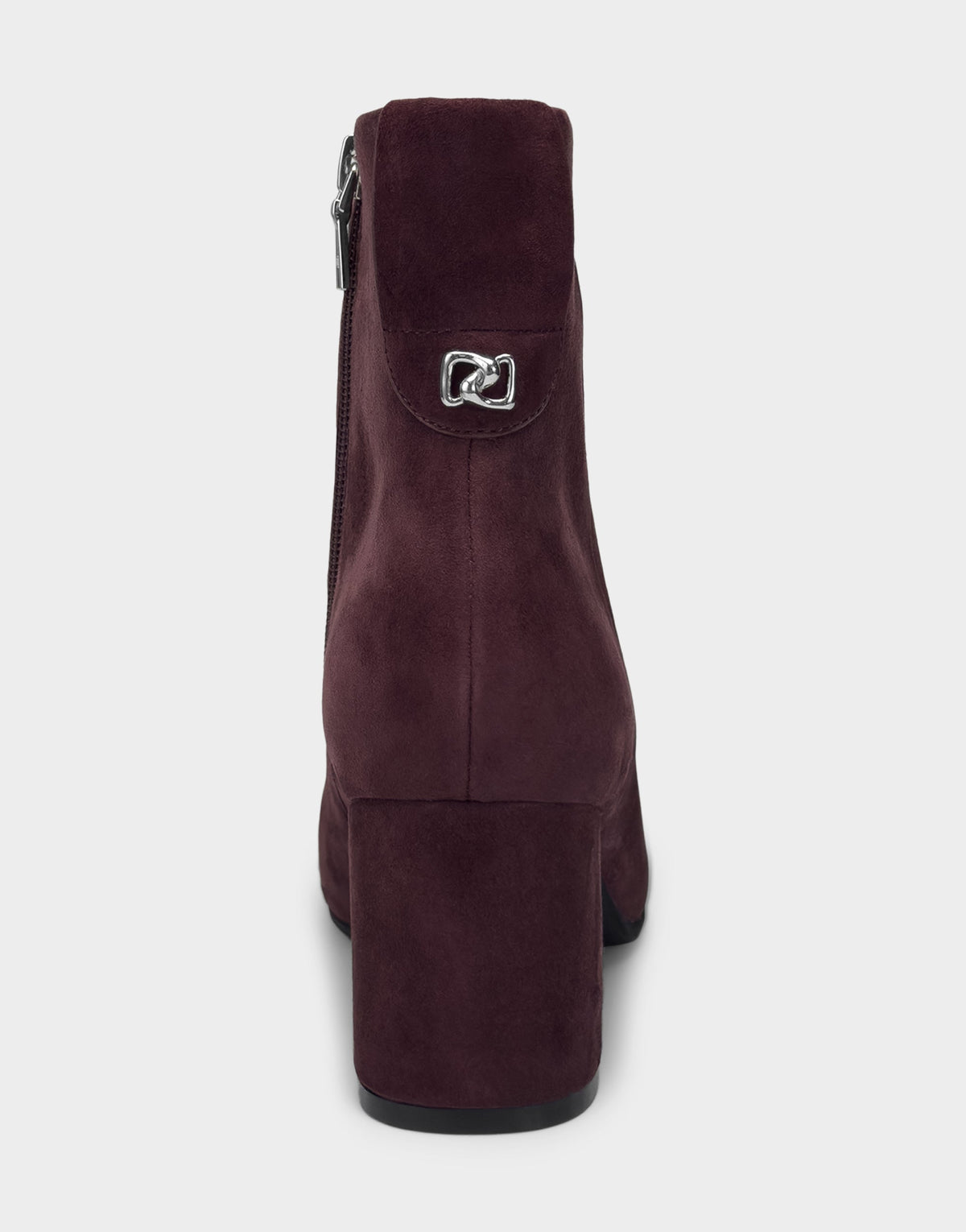 Aerosoles Comfortable Women's Mid Block Heel Bootie In Burgundy Suede