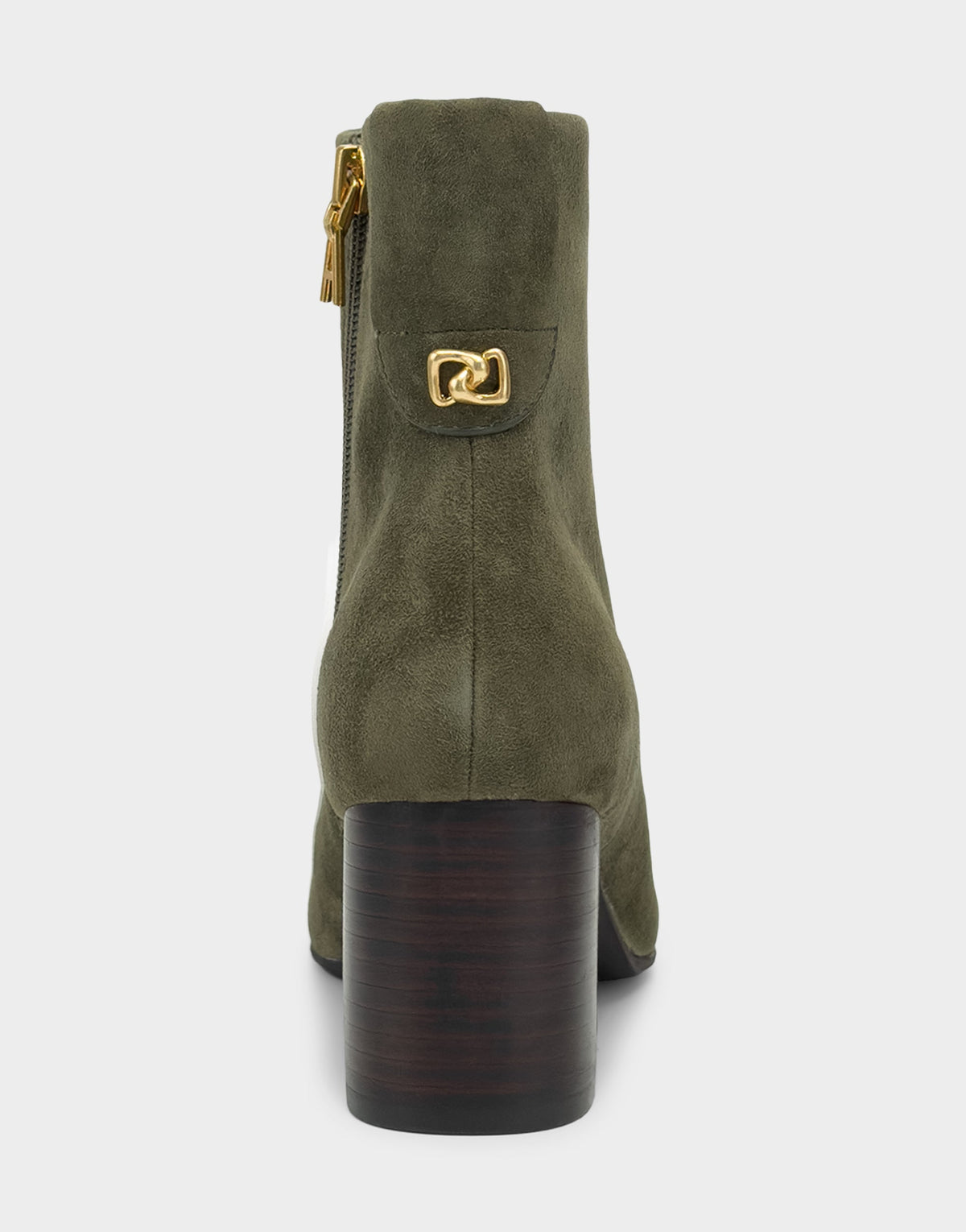 Aerosoles Comfortable Women's Mid Block Heel Bootie In Green Suede