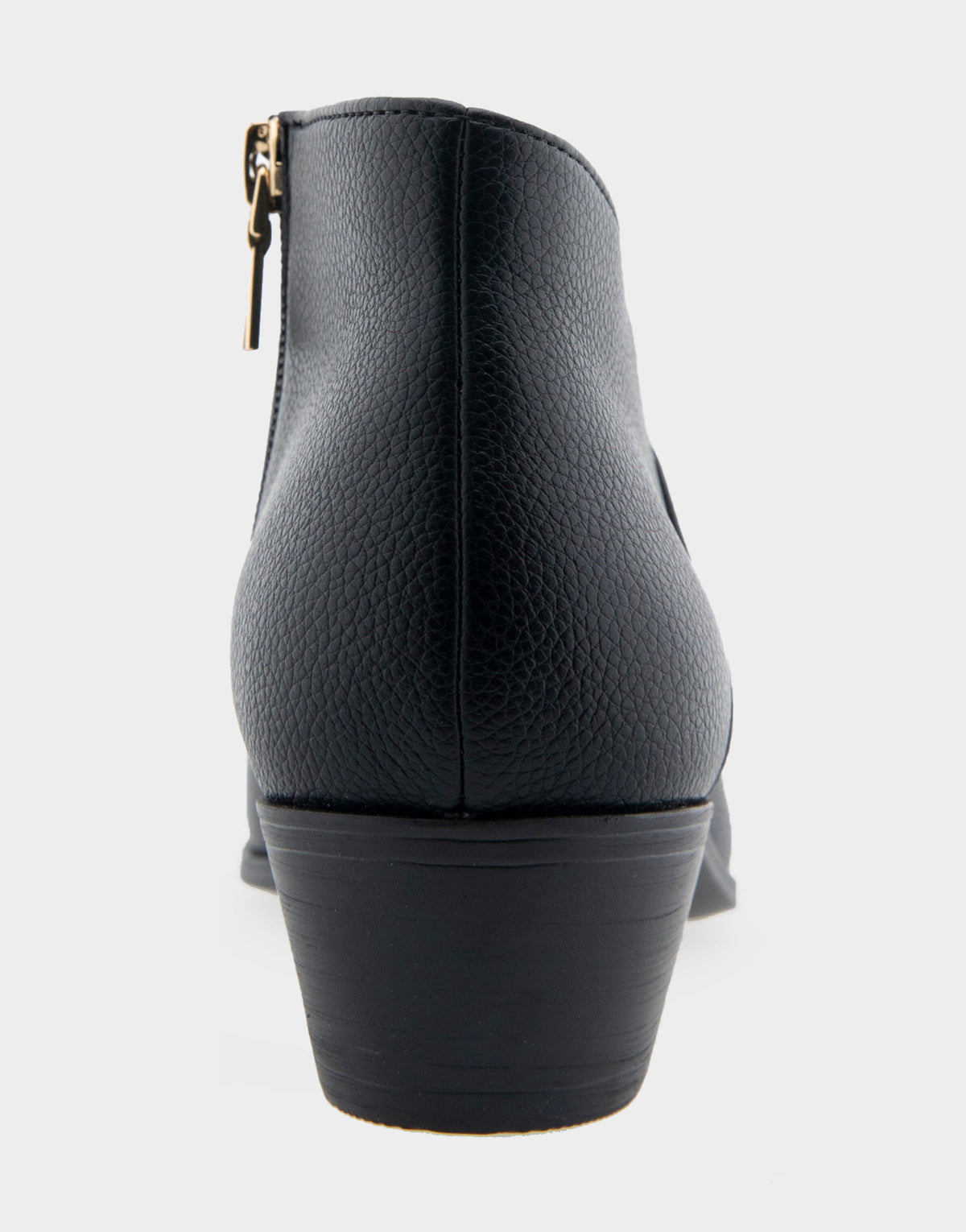 Aerosoles Comfortable Women's Asymmetrical Envelope Low Bootie in Black Faux Leather